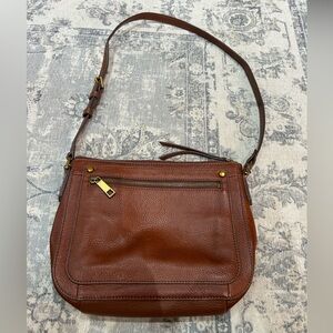 Fossil Brown Leather Crossbody